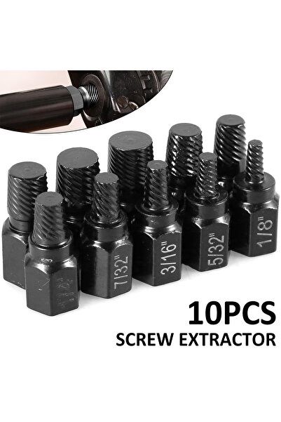 Choice مجموعة رؤوس مثقاب لاستخراج البراغي، 10 قطع، مصنوعة من الفولاذ السبائكي...