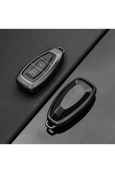 Choice4 grey shell Soft TPU Full Cover Car Key Case for Ford Fus 3 4 ST Monde...