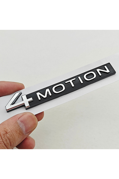 Choice1 شعار سيارة 4MOTION ثلاثي الأبعاد فضي وأسود مصنوع من مادة ABS، شعار 4M...