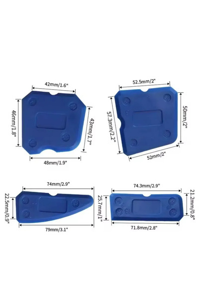 Choice 1set blue 4-Piece Silicone Caulking Tool Set - Versatile, Easy Clean-u...