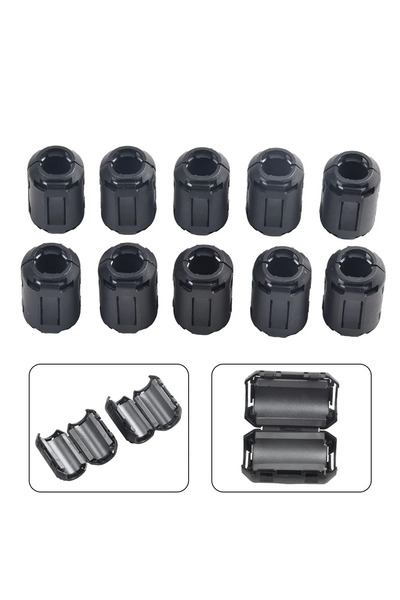 Choice 7 مم، 10 قطع، مشبك خانق ذو قلب فيريت TDK، حلقة ترشيح لكبح الضوضاء، مشب...