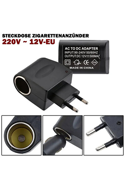 Choice black Universal 220V AC To 12V DC Car Power Adapter Socket Converter 2...