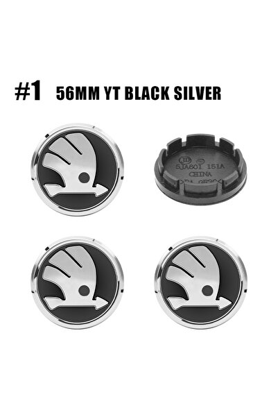 Toyota أغطية مركزية لعجلات سيارة سكودا أوكتافيا، لون أخضر، 4 قطع، مقاس 56 مم ...