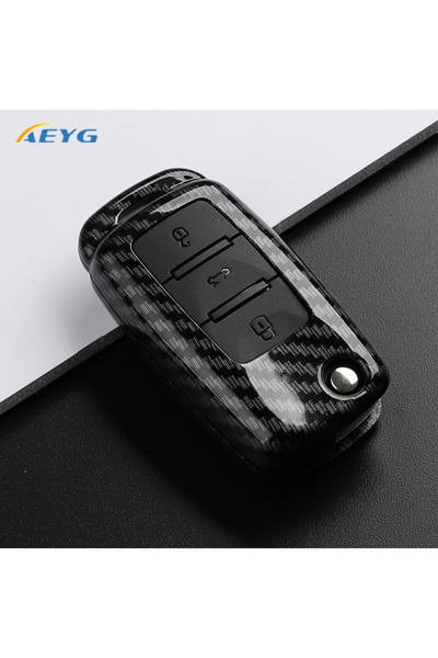 Choice1 Carbon 3A ABS Carbon Fiber Car Key Case Cover For VW Volkswagen Polo ...