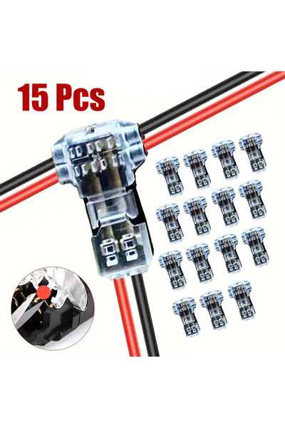 choice2 15Pcs 5/15/25Pcs 2-Way Low-Voltage Universal Compact T-Type Wire Conn...