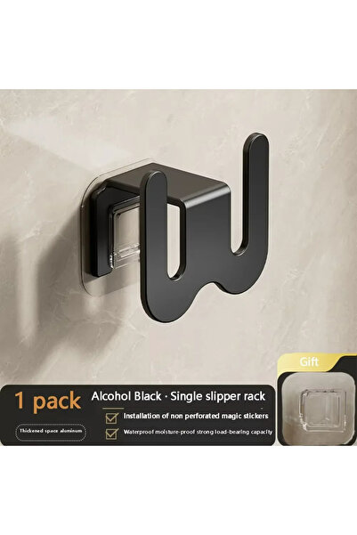 Choice رف تخزين أحذية بسيط غير مثقب أسود اللون، قطعة واحدة، يُثبّت على باب ال...