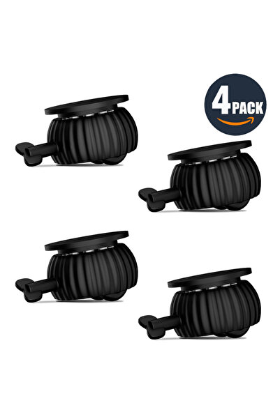 Choice 4 قطع سوداء 4 قطع/مجموعة عجلات أثاث صامتة تدور 360 درجة عجلات تحمل عال...