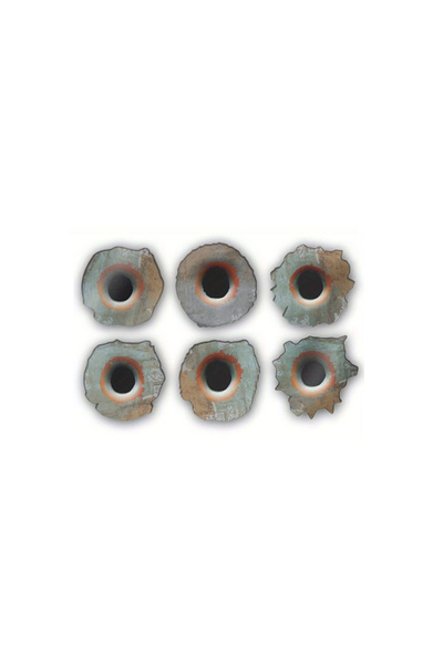 Choice 6 Pieces 4x4cm AZ126-PVC 6-Pack Rusty Bullet Hole 3D Stickers, 4x4cm ,...