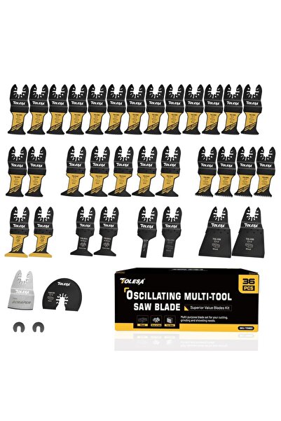 Choice مجموعة شفرات منشار متذبذب متعددة الأغراض من توليسا، 36 قطعة، مصنوعة من...