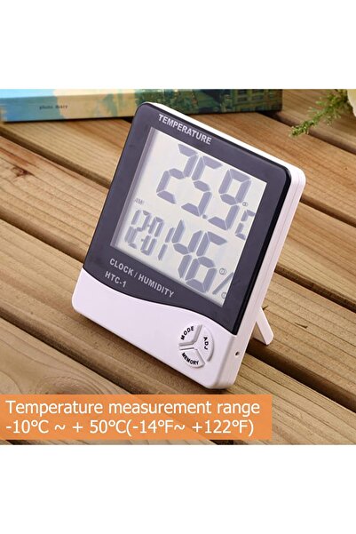 Choice مقياس درجة الحرارة والرطوبة الرقمي بشاشة LCD من HTC-1، مقياس حرارة ودر...