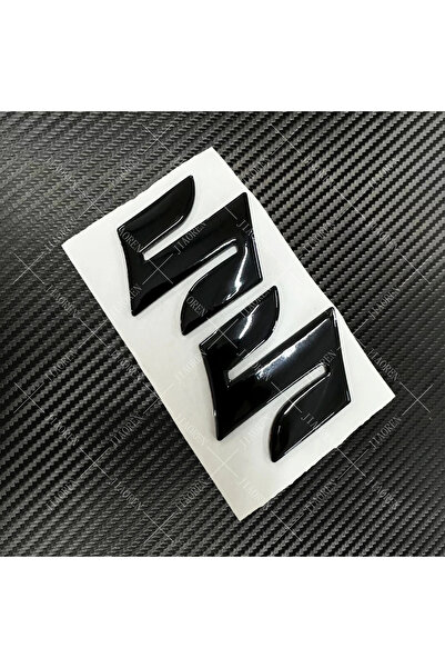 Choice4 Suzuki Black 3D Suzuki Stickers Motorcycle Tank Decal Gold Emblem 2pc...