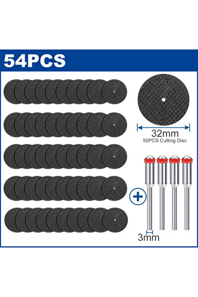 Choice3 مجموعة أقراص قطع كاشطة XCAN مقاس 32 مم، 54 قطعة، مع محاور، عجلات تجلي...