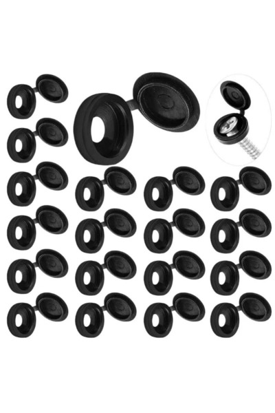 Choice6 50 قطعة سوداء 10/100 قطعة غطاء زخرفي لولبي متقاطع غطاء مسمار مشبك قاب...