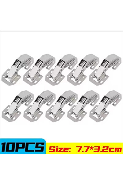 Choice 10 قطع مفصلات خزائن فولاذية بزاوية 90 درجة، بدون ثقب، مفصلات هيدروليكي...