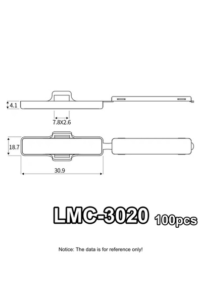 Choice3 100 قطعة من ملصقات الكابلات الشفافة LMC-3020، علبة ملصقات كابلات بلاس...