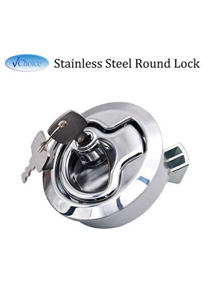 Choice قطعة واحدة من الفولاذ المقاوم للصدأ، مزلاج سحب مسطح 2 بوصة لفتحة خزانة...