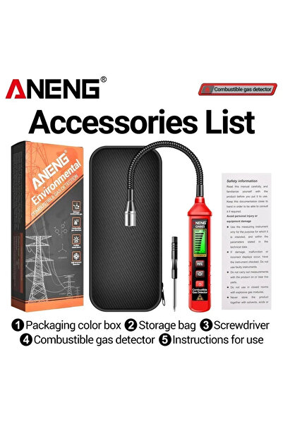 ANENG جهاز كشف تسرب الغاز المحمول GN803، جهاز اختبار GN803، كاشف غاز الميثان ...