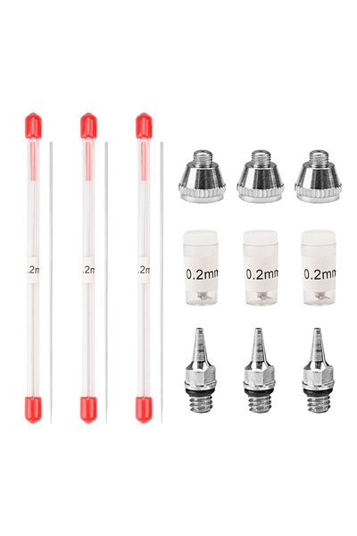 Choice مجموعة أدوات استبدال فوهات وإبر البخاخ الهوائي (0.2 مم) - 3 قطع، طقم م...