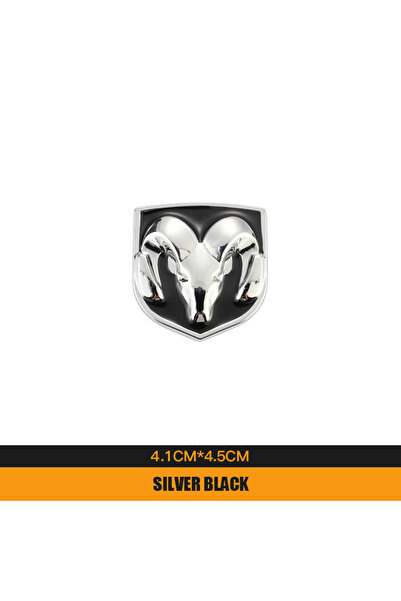 Choice16 ملصق شعار سيارة دودج الفضي M، إكسسوارات شعارات السيارات لسيارات دودج...