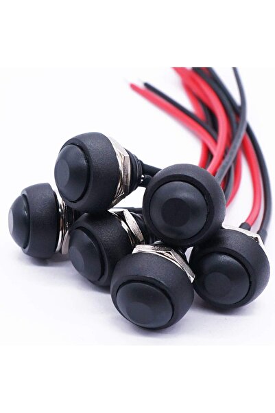 Choice 6 قطع من مفاتيح الضغط اللحظية السوداء مقاس 12 مم، فتحة تثبيت 1/2 بوصة،...