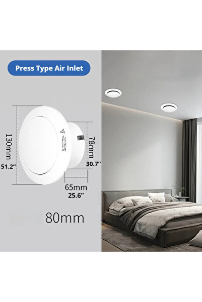 Choice 80mm Circular Press Type Air Inlet, Adjustable Exhaust Outlet, Dustpro...