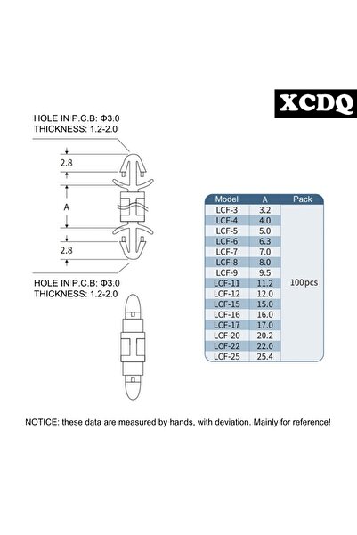 choice2 100 قطعة LCF-4 (4 مم) لون أبيض، 100 قطعة عمود عزل نايلون مزدوج الأطرا...