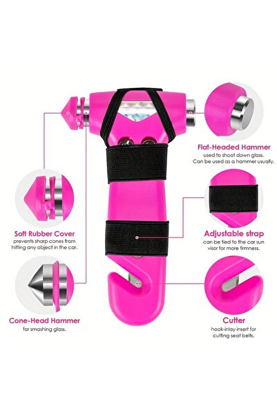 Choice1 بودرة ضمادات، مطرقة أمان للسيارة، أداة كسر زجاج النوافذ، أداة هروب طا...