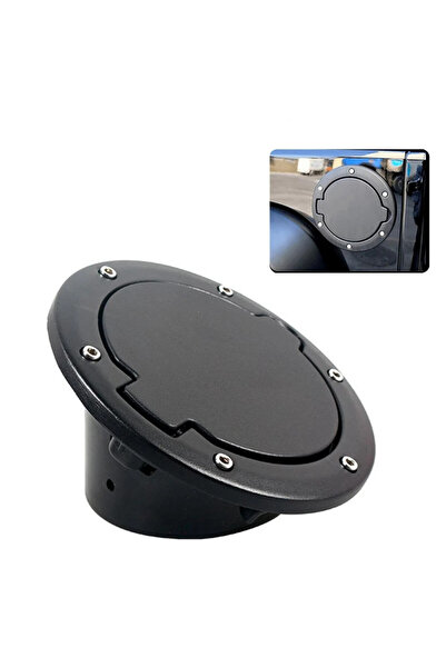 Choice1 Black Black Aluminum Fuel Filler Door Locking Gas Tank Cap Cover for ...
