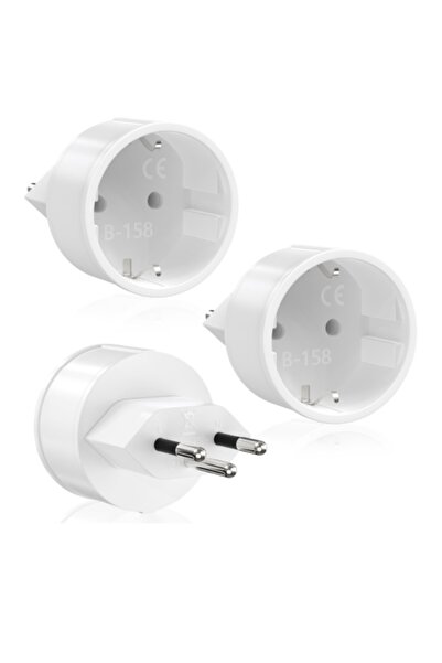 Choice white 3pcs 3pcs Germany EU to Swiss Plug Travel Adapter Power Converte...
