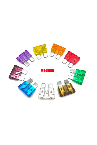 Choice12 مجموعة فيوزات شفرة قياسية متوسطة الحجم 40 أمبير، بنفسجي وأحمر، 20 قط...