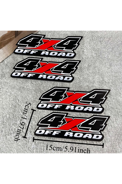 Choice1 ملصقات سيارات الطرق الوعرة OFFR-Q-4PCS مقاومة للماء، مناسبة لهيكل الس...