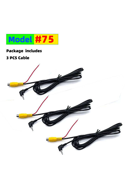 Choice 3 قطع كابل توصيل كاميرا الرؤية الخلفية QXNY، كابل محول RCA إلى 2.5 مم ...