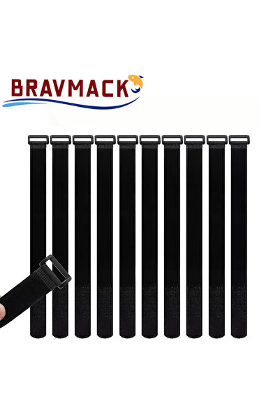 Choice 200 سم 20 مم أسود 10 قطع أربطة كابلات نايلون قابلة لإعادة الاستخدام مع...