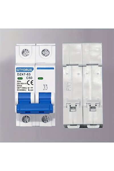 Choice قاطع دائرة شمسية ثنائي القطب 25 أمبير، قطعة واحدة، DZ47-63 - عازل صغير...