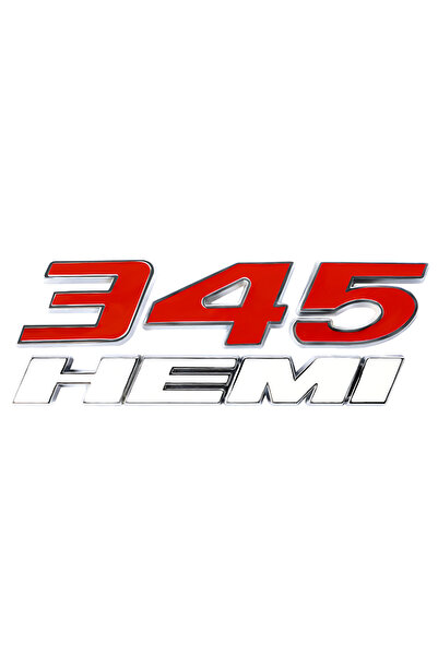 Choice ملصقات سيارات معدنية ثلاثية الأبعاد فضية وحمراء وبيضاء، شعار HEMI 345 ...