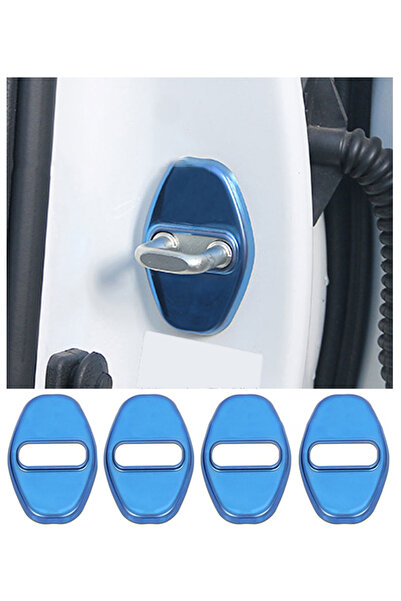 Choice ملصقات أغطية معدنية زرقاء بدون شعار لمشابك أبواب داخلية لسيارات رينو 5...
