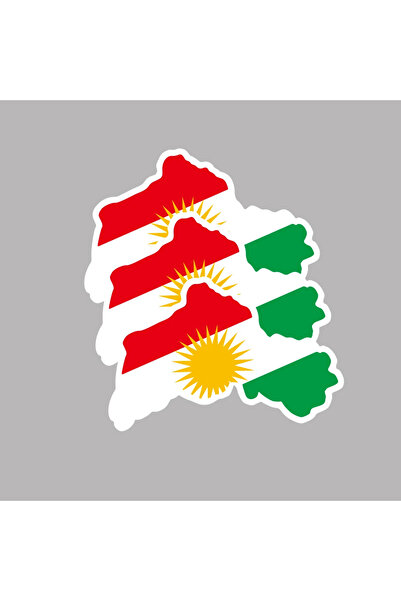 Choice 17×13 سم، 3 قطع، ملصق خريطة كردستان الأكراد، للسيارة، النافذة الجانبية...
