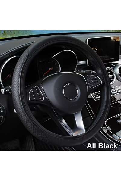 Choice غطاء عجلة قيادة أسود وأحمر، مقاس 37-39 سم، مانع للانزلاق، يسمح بمرور ا...