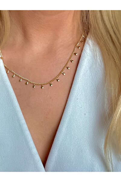 YOUES JEWELRY 316l 45 cm Zincir Kolye 14 K ALTIN RENK Çelik CM VİP SERİ Lüx R...