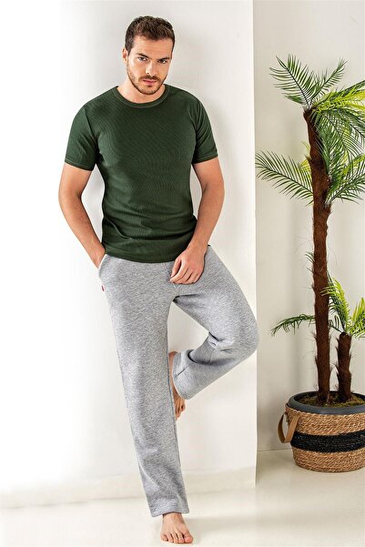 OBJE Men's Khaki Camisole Half Sleeve T-Shirt