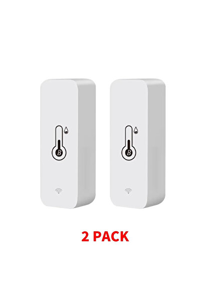 Choice عبوة من قطعتين من مستشعر تويا الذكي لدرجة الحرارة والرطوبة، مقياس رطوب...