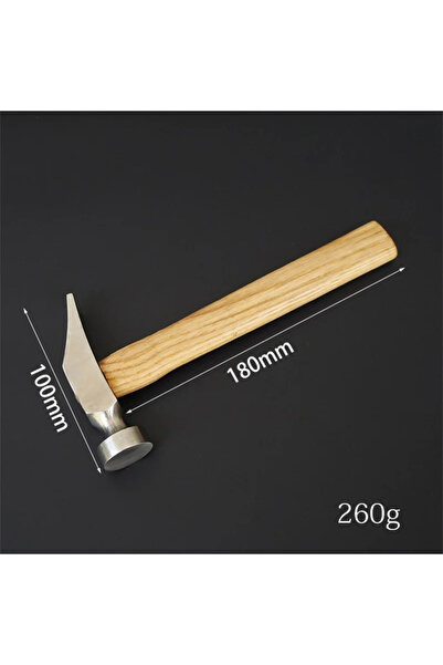 Choice حذاء قصير من الجلد، مصنوع يدويًا بمطرقة ومقبض خشبي للطرق على الغرز الي...