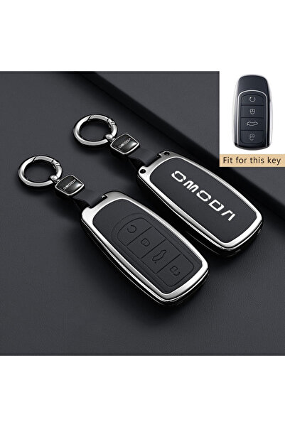 Choice4 سلسلة مفاتيح سيارة من سبائك الزنك، طراز أومودا 5 - أسود - قطعة واحدة،...