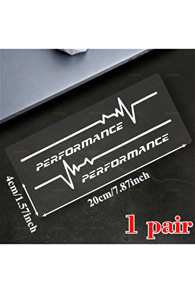 choice2 ملصق دراجة نارية أبيض مقاوم للماء من نوع PFM، مقاس 20×4 سم، مزود بمؤش...