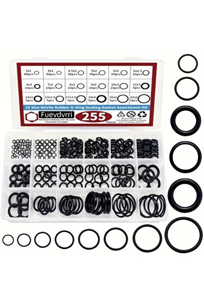 Choice 255pcs Kit 255pcs O Rings Kit, 18 Size Metric NBR Washer Gasket Sealin...