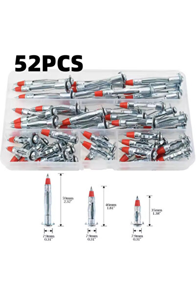 Choice 52PCS 52PCS Galvanized Steel Anchor Screw Combination Kit 35mm 46mm 59...