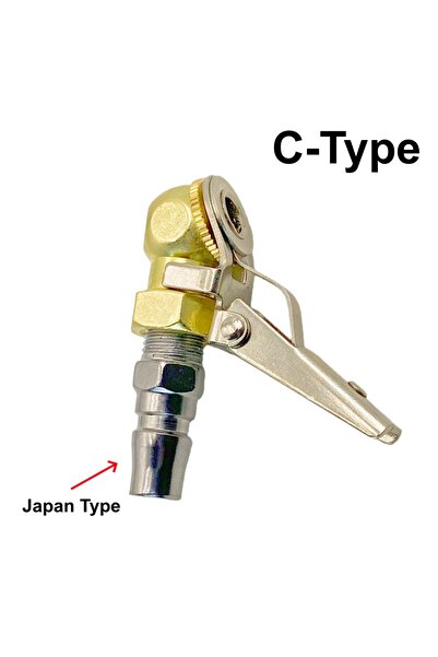 Choice1 C Type Japan Type Closed Ball Tire Inflator with Clip Air Chuck Clamp...