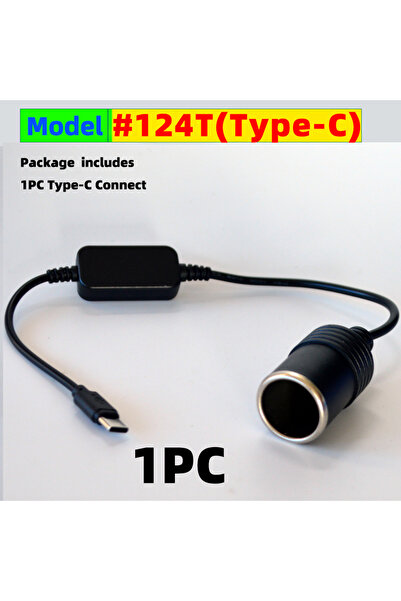 Choice كابل محول طاقة من النوع C USB أو شاحن من النوع C إلى ولاعة السجائر، من...