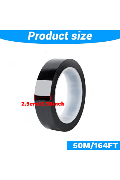 choice2 50m 25mmx50m 50M Black Tape Insulation Voltage Resistant Matte Shadin...