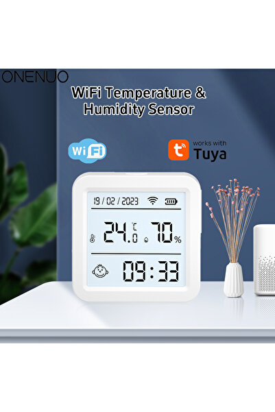 Choice مستشعر درجة الحرارة والرطوبة بتقنية واي فاي (إصدار B) تطبيق Tuya Smart...